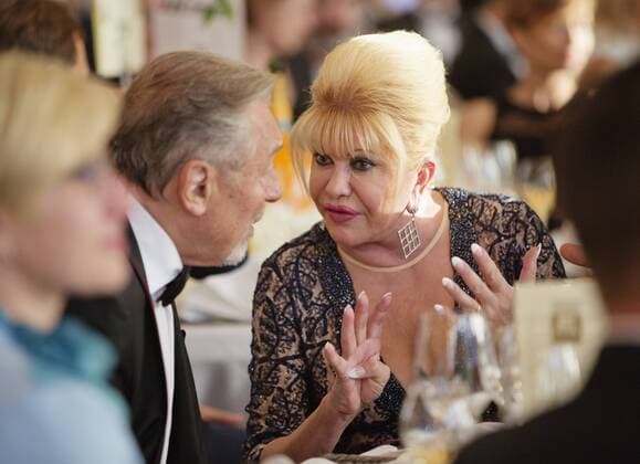 Ivana Trump, right, a former wife of the incumbent U.S. president, internationally popular Czech pop star Karel Gott, left, physiotherapist Pavel Kolar and sports manager Miroslav Cernosek are presented with the Ambassador of the Czech Republic title, a new award launched by the Spolecnost CZECH TOP group at Prague Castle, on Wednesday, June 21, 2017. The award goes to personalities whose professional successes have contributed to the Czech Republic s international fame. (CTKxPhoto RenexFluger) CTKPhotoF201706220917201 