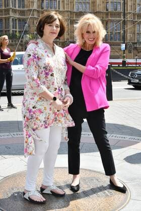 . 22 06 2017. London, United Kingdom. International Widows Day Celebration. Joanna Lumley, Cherie Blair, unveil new research highlighting attitudes towards widowhood, and launch an airship to promote International Widows Day tomorrow, at Palace of Westminster, London.  xNilsxJorgensenx xi-Imagesx IIM-15442-0013