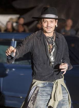 . 22 06 2017. Glastonbury, United Kingdom. Johnny Depp arriving at the Cinemageddon film festival to present his new film The Libertine at the Glastonbury Festival, United Kingdom.  xi-Imagesx IIM-15443-0018