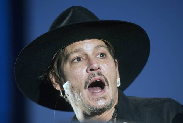 . 22 06 2017. Glastonbury, United Kingdom. Johnny Depp arriving at the Cinemageddon film festival to present his new film The Libertine at the Glastonbury Festival, United Kingdom.  xi-Imagesx IIM-15443-0035