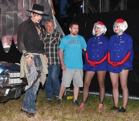 American actor Johnny Depp attends the Glastonbury Music Festival in Somerset, England on June 22, 2017.  LON20170622108 RUNExHELLESTAD
