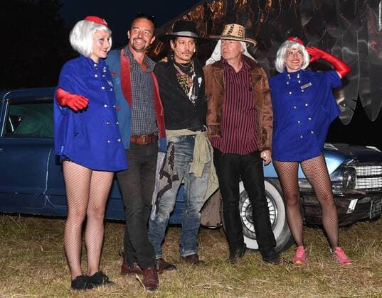 American actor Johnny Depp attends the Glastonbury Music Festival in Somerset, England on June 22, 2017.  LON20170622109 RUNExHELLESTAD