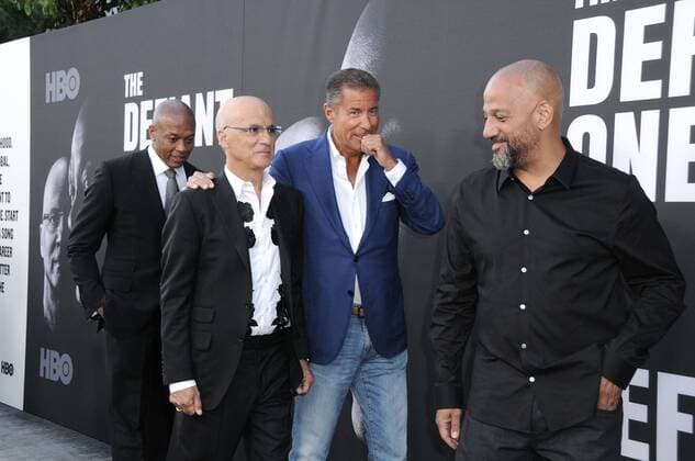 June 22, 2017 - Hollywood, CA, United States - 22 June 2017 - Hollywood, California - Dr. Dre, Jimmy Iovine, Richard Plepler, Allen Hughes. HBO s The Defiant Ones Los Angeles premiere held at Paramount Theater in Hollywood. Photo Credit: AdMedia Hollywood United States - ZUMAa123 20170622_zaa_a123_121 Copyright: xBirdiexThompsonx