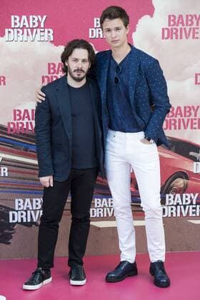 Director of the film, Edgar Wright and american actor Ansel Elgort attends to the presentation of the film Baby Driver at Villa Magna Hotel in Madrid, June 23, 2017. Spain.  (20170623031)