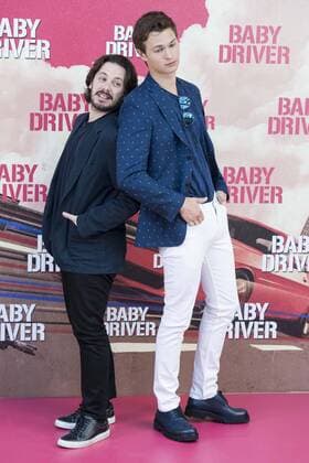 Bilder des Tages Director of the film, Edgar Wright and american actor Ansel Elgort attends to the presentation of the film Baby Driver at Villa Magna Hotel in Madrid, June 23, 2017. Spain.  (20170623035)
