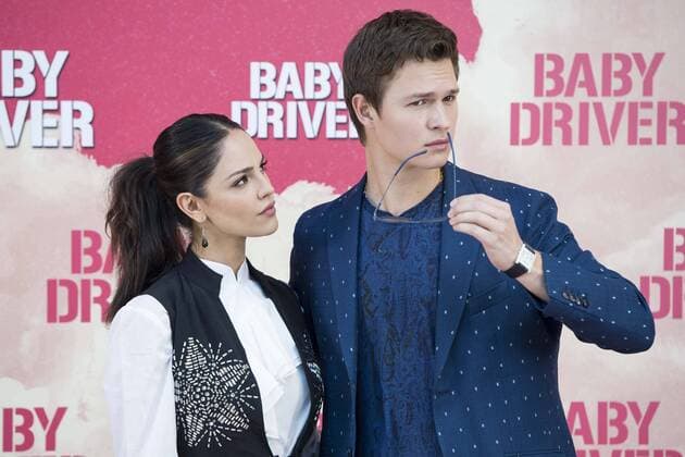 Mexican actress Eiza González and american actor Ansel Elgort attends to the presentation of the film Baby Driver at Villa Magna Hotel in Madrid, June 23, 2017. Spain.  (20170623067)