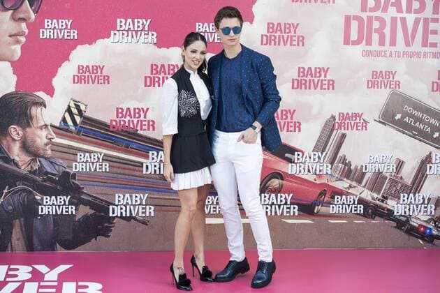 Mexican actress Eiza González and american actor Ansel Elgort attends to the presentation of the film Baby Driver at Villa Magna Hotel in Madrid, June 23, 2017. Spain.  (20170623065)