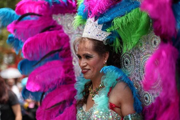 A participant at the 39th LGBT Pride March in Mexico City, Mexico, 24 June 2017. Under the motto Respect my family, my freedom, my life thousands of people participated at the Lesbian Gay Bisexual and Transexual pride march. Gay pride march in Mexico !ACHTUNG: NUR REDAKTIONELLE NUTZUNG!  Copyright: xSáshenkaxGutiérrezx CMX001 20170625-636339479979305884