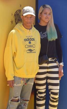 Musician Pharrell Williams (L) and his wife, model Helen Lasichanh attends the premiere of the animated motion picture comedy Despicable Me 3 at the Shrine Auditorium in Los Angeles on June 24, 2017. Storyline: A mysterious stranger shows up to inform Gru that he has a long-lost twin brother-a brother who desperately wishes to follow in his twin s despicable footsteps-one former super-villain will rediscover just how good it feels to be bad.  LAP2017062404 JIMxRUYMEN