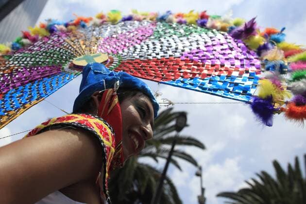 (170625) -- MEXICO CITY, June 25, 2017 -- A person takes part in the 39th Gay Pride Parade in Mexico City, capital of Mexico, on June 24, 2017. Str) (ma)(gj) MEXICO-MEXICO CITY-GAY PRIDE-MARCH e Str 