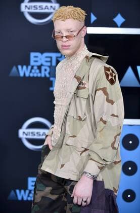 Model Shaun Ross attends the 17th annual BET Awards at Microsoft Theater in Los Angeles on June 25, 2017. The ceremony celebrates achievements in entertainment and honors music, sports, television, and movies released between April 1, 2016 and March 31, 2017.  LAP20170625071 CHRISTINExCHEW