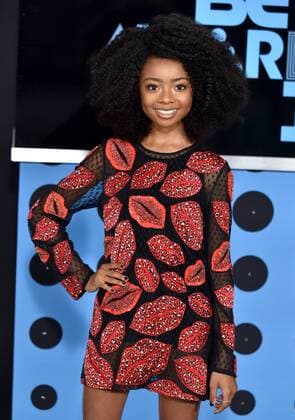Actor Skai Jackson attends the 17th annual BET Awards at Microsoft Theater in Los Angeles on June 25, 2017. The ceremony celebrates achievements in entertainment and honors music, sports, television, and movies released between April 1, 2016 and March 31, 2017.  LAP20170625152 CHRISTINExCHEW