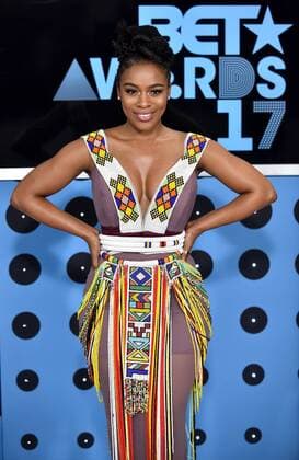 Actor Nomzamo Mbatha attends the 17th annual BET Awards at Microsoft Theater in Los Angeles on June 25, 2017. The ceremony celebrates achievements in entertainment and honors music, sports, television, and movies released between April 1, 2016 and March 31, 2017.  LAP20170625157 CHRISTINExCHEW