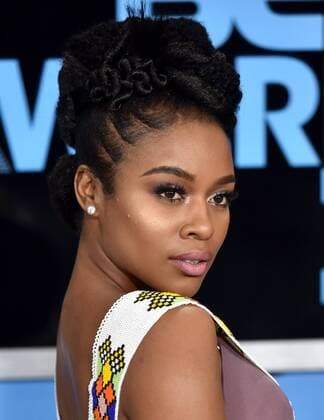 Actor Nomzamo Mbatha attends the 17th annual BET Awards at Microsoft Theater in Los Angeles on June 25, 2017. The ceremony celebrates achievements in entertainment and honors music, sports, television, and movies released between April 1, 2016 and March 31, 2017.  LAP20170625158 CHRISTINExCHEW