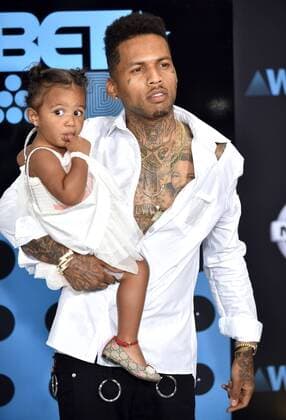 Kid Ink and daughter Aislin Parvaneh Collins attend the 17th annual BET Awards at Microsoft Theater in Los Angeles on June 25, 2017. The ceremony celebrates achievements in entertainment and honors music, sports, television, and movies released between April 1, 2016 and March 31, 2017.  LAP20170625178 CHRISTINExCHEW