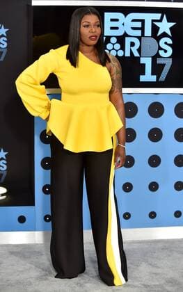 Actor Ta Rhonda Jones attends the 17th annual BET Awards at Microsoft Theater in Los Angeles on June 25, 2017. The ceremony celebrates achievements in entertainment and honors music, sports, television, and movies released between April 1, 2016 and March 31, 2017.  LAP20170625180 CHRISTINExCHEW