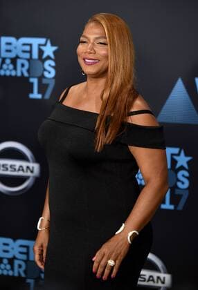 Actor Queen Latifah attends the 17th annual BET Awards at Microsoft Theater in Los Angeles on June 25, 2017. The ceremony celebrates achievements in entertainment and honors music, sports, television, and movies released between April 1, 2016 and March 31, 2017.  LAP20170625198 CHRISTINExCHEW