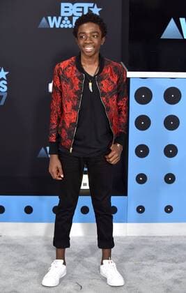 Actor Caleb McLaughlin attends the 17th annual BET Awards at Microsoft Theater in Los Angeles on June 25, 2017. The ceremony celebrates achievements in entertainment and honors music, sports, television, and movies released between April 1, 2016 and March 31, 2017.  LAP20170625218 CHRISTINExCHEW