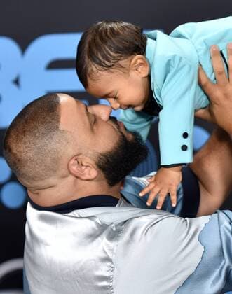 (L-R) DJ Khaled, and Asahd Tuck Khaled attend the 17th annual BET Awards at Microsoft Theater in Los Angeles on June 25, 2017. The ceremony celebrates achievements in entertainment and honors music, sports, television, and movies released between April 1, 2016 and March 31, 2017.  LAP20170625244 CHRISTINExCHEW