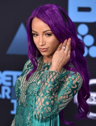 Wrestler Sasha Banks attends the 17th annual BET Awards at Microsoft Theater in Los Angeles on June 25, 2017. The ceremony celebrates achievements in entertainment and honors music, sports, television, and movies released between April 1, 2016 and March 31, 2017.  LAP20170625281 CHRISTINExCHEW