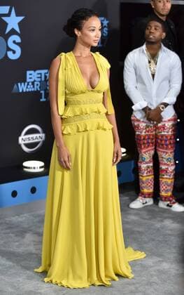 Model Draya Michele attends the 17th annual BET Awards at Microsoft Theater in Los Angeles on June 25, 2017. The ceremony celebrates achievements in entertainment and honors music, sports, television, and movies released between April 1, 2016 and March 31, 2017.  LAP20170625294 CHRISTINExCHEW