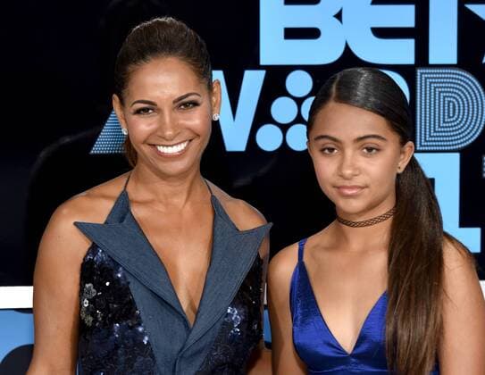Salli Richardson (L) and Parker Richardson Whitfield attend the 17th annual BET Awards at Microsoft Theater in Los Angeles on June 25, 2017. The ceremony celebrates achievements in entertainment and honors music, sports, television, and movies released between April 1, 2016 and March 31, 2017.  LAP20170625370 CHRISTINExCHEW