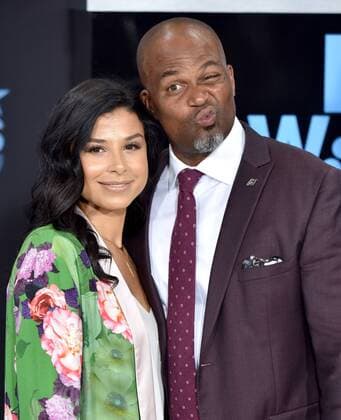 Chris Spencer and Vanessa Rodriguez Spencer attend the 17th annual BET Awards at Microsoft Theater in Los Angeles on June 25, 2017. The ceremony celebrates achievements in entertainment and honors music, sports, television, and movies released between April 1, 2016 and March 31, 2017.  LAP20170625372 CHRISTINExCHEW