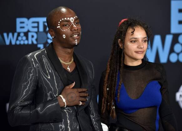 (L-R) Rapper Young Paris and actress Sasha Lane attend the 17th annual BET Awards at Microsoft Theater in Los Angeles on June 25, 2017. The ceremony celebrates achievements in entertainment and honors music, sports, television, and movies released between April 1, 2016 and March 31, 2017.  LAP20170625452 CHRISTINExCHEW