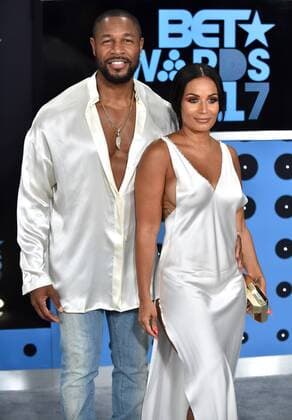Tank (L) and Zena Foster attend the 17th annual BET Awards at Microsoft Theater in Los Angeles on June 25, 2017. The ceremony celebrates achievements in entertainment and honors music, sports, television, and movies released between April 1, 2016 and March 31, 2017.  LAP20170625481 CHRISTINExCHEW