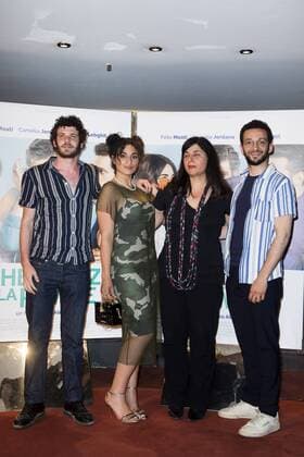 Felix Moati - Camelia Jordana - William Lebghil Sou Abadi - realisatrice CELEBRITES : Avant Premiere du Film Cherchez la Femme - Paris - 26 06 2017 JBAutissier Panoramic 