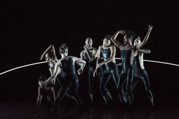 London, UK. 27 June 2017. Alexander Whitley Dance Company present the World Premiere of 8 Minutes at Sadler s Wells Theatre. 8 Minutes is choreographed and directed by Alexander Whitley, performers: Julia Sanz Fernandez, David Ledger, Luke Crook, Victoria Roberts, Hannah Eckholm, Tia Hockey and Leon Poulton. Performances at Sadler s Wells on 27th and 28th June 2017. The piece is a Sadler s Wells commission, co-commissioned by DanceEast & Trinity Laban Conservatoire of Music & Dance. Photo: Vibrant Pictures Alamy Live News Alexander Whitley Dance Compan, 8 Minutes, Sadler s Wells, London, UK