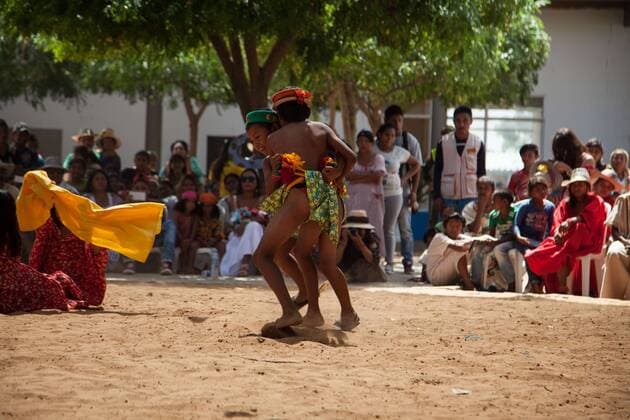 IMAGO Cultures of the world, Wayuu Volk in Kolumbien May 26, 2017 - The Wayuu are the largest indigenous community in Colombia, where 400,000 Wayuu are believed to live in the Guajira peninsula, which is a remote and impoverished part in the north of the country. Their standard of living is below the poverty line and their survival has been threatened by the construction of a dam diverting the water of the local river away and by years of draught. In spite of the difficulties, the Wayuu have preserved an enormous cultural wealth of traditions in their rituals, music, dance, and handicraft - ZUMAd99_ 20170526_zap_d99_058 Copyright: xJuanchoxTorresx