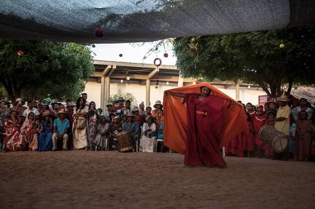 IMAGO Cultures of the world, Wayuu Volk in Kolumbien May 27, 2017 - The Wayuu are the largest indigenous community in Colombia, where 400,000 Wayuu are believed to live in the Guajira peninsula, which is a remote and impoverished part in the north of the country. Their standard of living is below the poverty line and their survival has been threatened by the construction of a dam diverting the water of the local river away and by years of draught. In spite of the difficulties, the Wayuu have preserved an enormous cultural wealth of traditions in their rituals, music, dance, and handicraft - ZUMAd99_ 20170527_zap_d99_024 Copyright: xJuanchoxTorresx