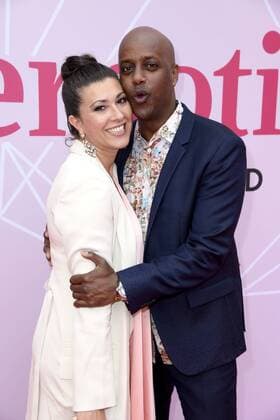 Yared Dibaba mit Ehefrau Fernanda de Sousa Dibaba beim Emotion Award 2017 in der Laeiszhalle in Hamburg am 28.06.2017