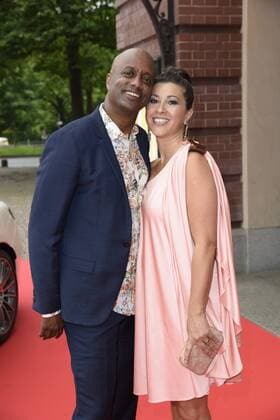 Bilder des Tages Yared Dibaba mit Ehefrau Fernanda de Sousa Dibaba beim Emotion Award 2017 in der Laeiszhalle in Hamburg am 28.06.2017
