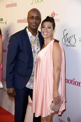 Yared Dibaba mit Ehefrau Fernanda de Sousa Dibaba beim Emotion Award 2017 in der Laeiszhalle in Hamburg am 28.06.2017