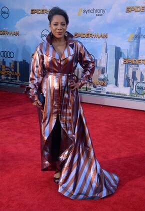 Cast member Selenis Levya attends the premiere of the sci-fi motion picture Spider-Man: Homecoming at TCL Chinese Theatre in the Hollywood section of Los Angeles on June 28, 2017. Storyline: Following the events of Captain America: Civil War (2016), Peter Parker attempts to balance his life in high school with his career as the web-slinging superhero Spider-Man.  LAP2017062861 JIMxRUYMEN