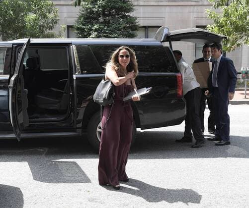 Mexican actress Kate del Castillo (C) arrives at the Inter American Commission of Human Rights (IACHR) in Washington DC, United States, 29 June 2017. Del Castillo, who is linked to Mexican druglord Joaquin el Chapo Guzman, sued the Mexican Government before the IACHR for violationg her rights during the case related to the druglord. Kate del Castillo sues the Mexican Government on the Chapo case !ACHTUNG: NUR REDAKTIONELLE NUTZUNG!  Copyright: xLENINxNOLLYx WAS001 20170629-636343654165837047