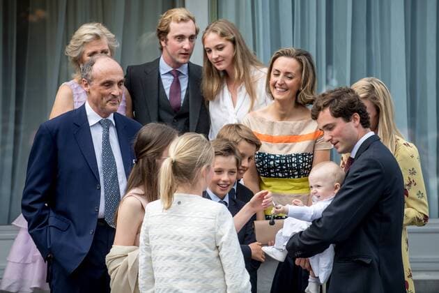 Belgium , Waterloo , Jun 29 , 2017 - Party on the occasion of the 80 th birthday of Queen Paola - Prince Lorentz , Princess Astrid , Prince Joachim and his girlfriend , Prince Aymeric , Prince Nicolas , Princess Claire , Prince Amedeo and Princess Anna-Astrid Copyright Danny Gys Reporters GYS  DannyxGys