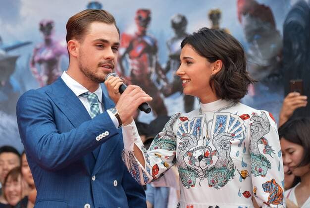 Actor Dacre Montgomery(L) and actress Naomi Scott attend the Japan premiere for the film Power Rangers in Tokyo, Japan on July 3, 2017.  TKP2017070303 KEIZOxMORI