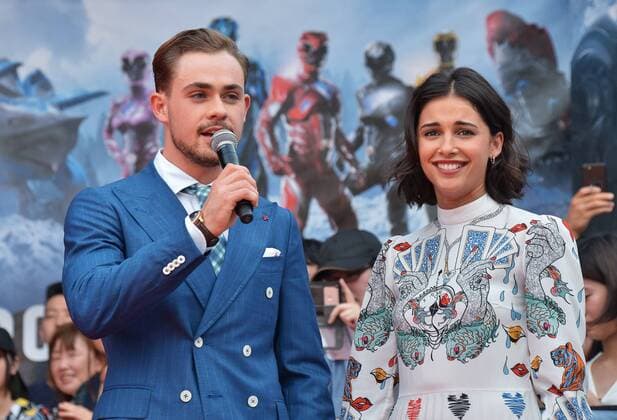 Actor Dacre Montgomery(L) and actress Naomi Scott attend the Japan premiere for the film Power Rangers in Tokyo, Japan on July 3, 2017.  TKP2017070302 KEIZOxMORI
