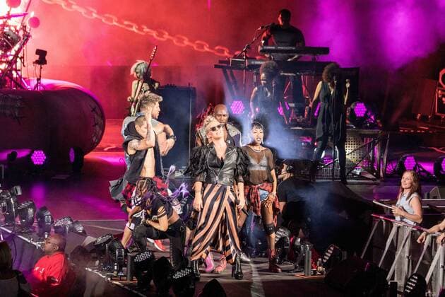 July 2, 2017 - Wisconsin, United States - Pink (Alecia Moore) performs live in concert on the opening night of her 2017 tour during Summerfest Music Festival at Henry Maier Festival Park in Milwaukee, Wisconsin, United States - 2 July 2017 United States  - ZUMAr152 20170702_zaa_r152_010 Copyright: xDanielxDesloverx xRmvx