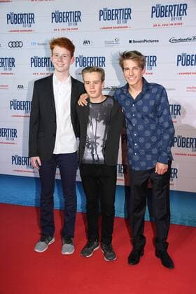 Simon Enge, Philipp Franck und Marlon Kaindl Premiere Das Pubertier - Der Film Mathäser Filmpalast München 04. Juli 2017