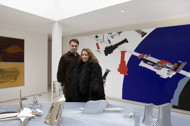 Portrait of architect Zaha Hadid with Patrik Schumacher United Kingdom  Copyright: xMorleyxvonxSternbergx 14807-90-1