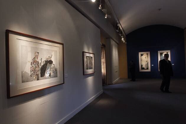 A view of works by Mexican painter and scluptor Jose Luis Cuevas during the echibition Jose Luis Cuevas and his 25-year collection on the occasion of the 25th anniversary of his museum in Mexico City, Mexico, 06 January 2017. The artist died past 03 July at 83. MUSEUM JOSE LUIS CUEVAS PRESENTS EXHIBITION JOSE LUIS CUEVAS AND HIS 25-YEAR COLLECTION IN MEXICO CITY !ACHTUNG: NUR REDAKTIONELLE NUTZUNG!  Copyright: xSáshenkaxGutiérrezx CMX001 20170707-636349928991862246