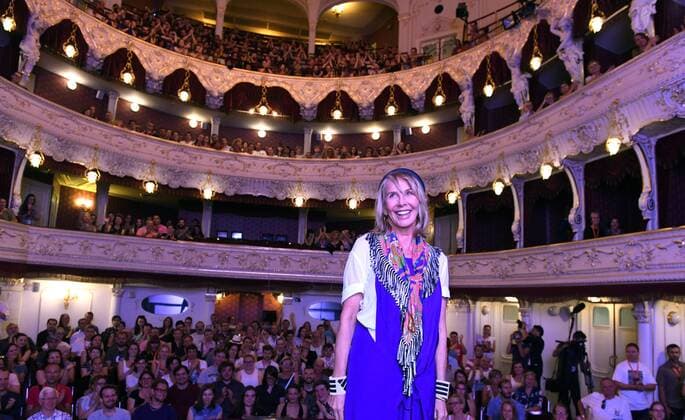 English director Trudie Styler introduces her film Freak Show during the 52nd International Film Festival in Karlovy Vary, Czech Republic, on July 7, 2017. (CTKxPhoto SlavomirxKubes) CTKPhotoP201707070746201  suk17