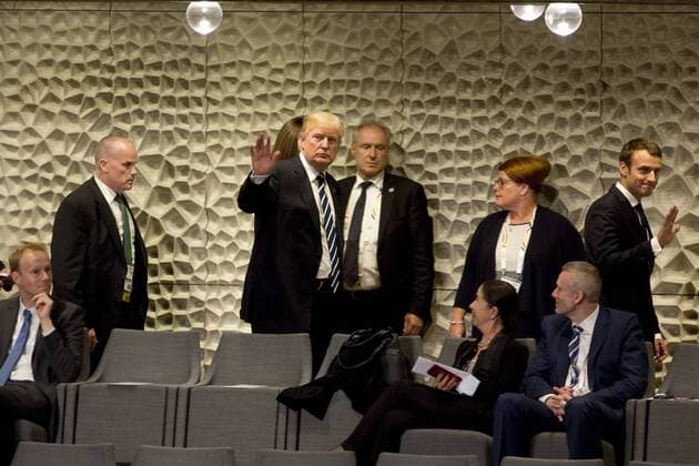 Deutschland, Hamburg, G20, Elbphilharmonie, Donald Trump, Emmanuel Macron, 07.07.2017