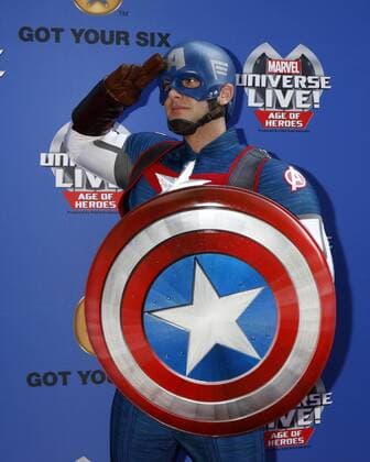 July 8, 2017 - Los Angeles, CA, USA - LOS ANGELES - JUL 8: Captain America at the Marvel Universe Live Red Carpet at the Staples Center on July 8, 2017 in Los Angeles, CA Los Angeles USA - ZUMAb170 20170708_zap_b170_001 Copyright: xKayxBlakex