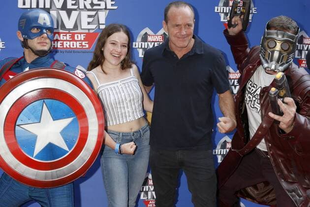 July 8, 2017 - Los Angeles, CA, USA - LOS ANGELES - JUL 8: Captain America, Stella Gregg, Clark Gregg, Star-Lord at the Marvel Universe Live Red Carpet at the Staples Center on July 8, 2017 in Los Angeles, CA Los Angeles USA - ZUMAb170 20170708_zap_b170_015 Copyright: xKayxBlakex