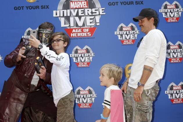 July 8, 2017 - Los Angeles, CA, USA - LOS ANGELES - JUL 8: Star-Lord, Clayne Crawford, sons_ at the Marvel Universe Live Red Carpet at the Staples Center on July 8, 2017 in Los Angeles, CA Los Angeles USA - ZUMAb170 20170708_zap_b170_016 Copyright: xKayxBlakex